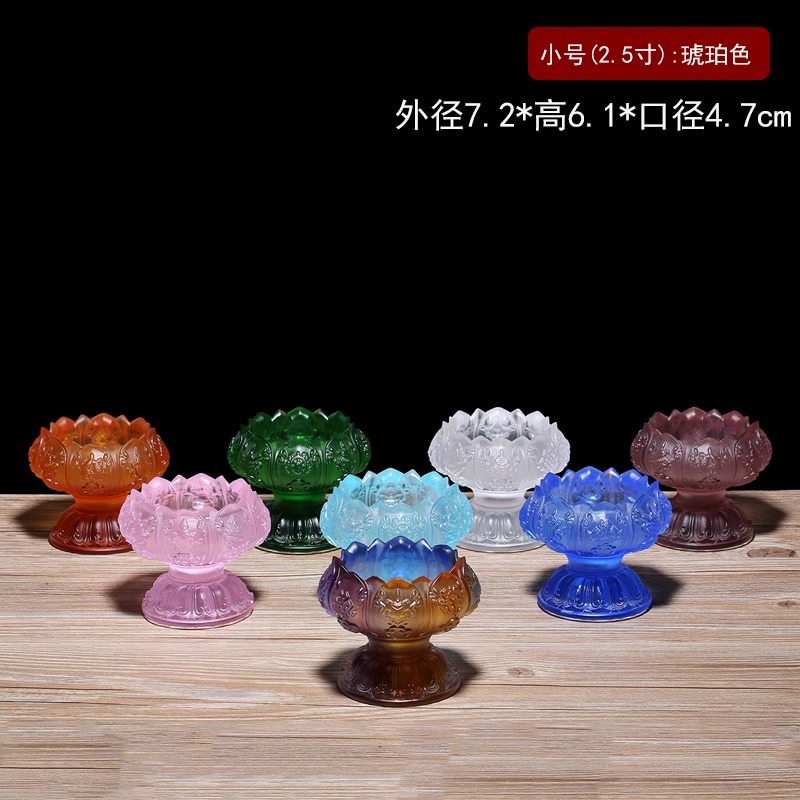 Candle Glass Supplies - Glass Three-Dimensional Lotus Supply , Torma