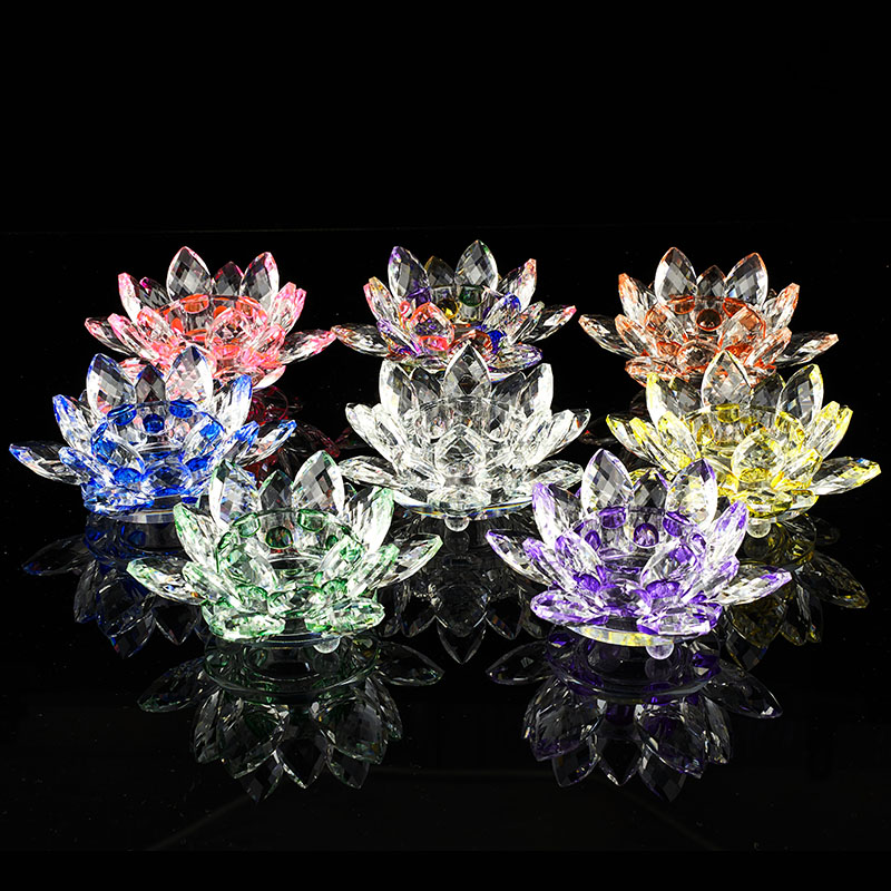 Handcrafts Crystal Lotus Flowe - Candle Glass Supplies 评论和价格