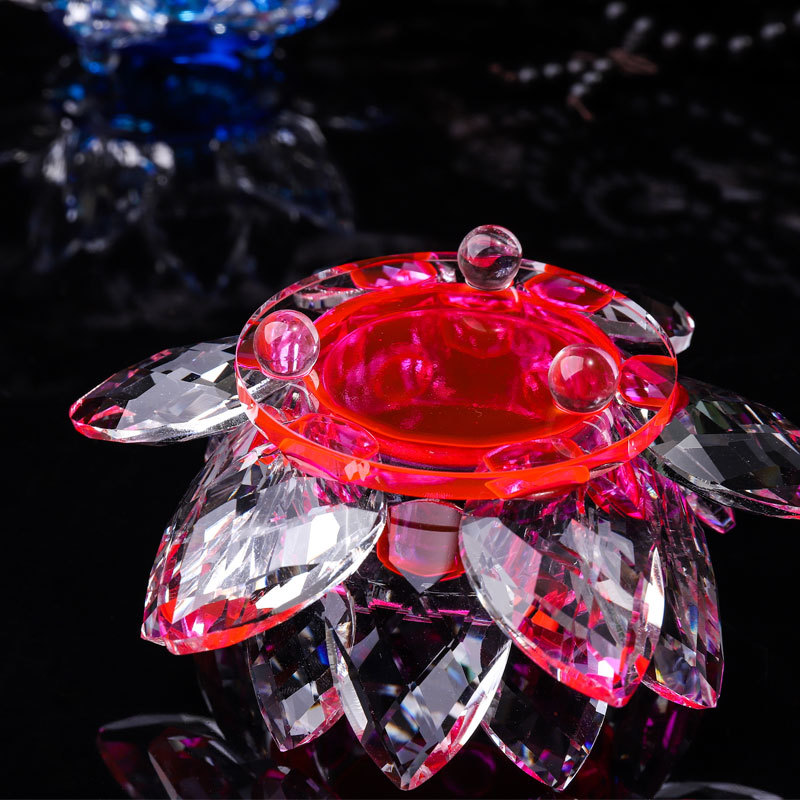 Handcrafts Crystal Lotus Flowe - Candle Glass Supplies 评论和价格