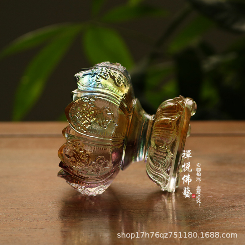Glass Wealth Lotus Eight Auspi - Candle Glass Supplies 评论和价格