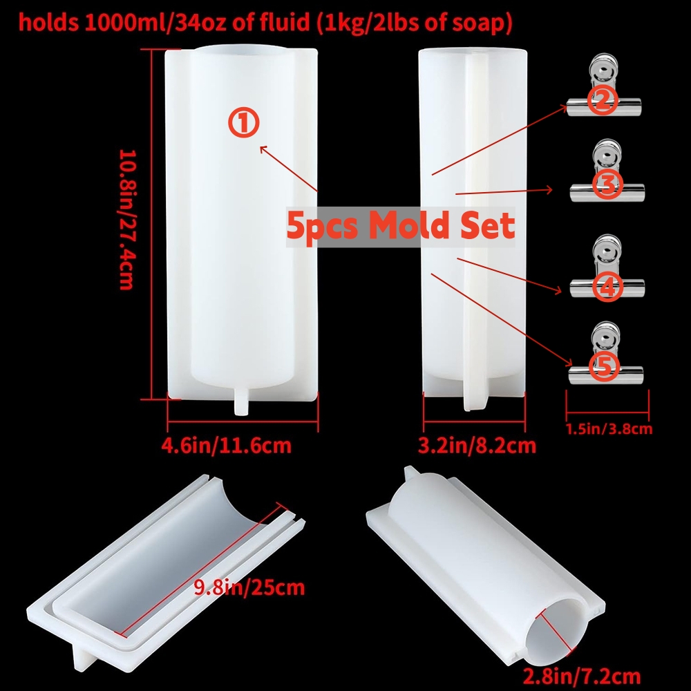 Big Cylinder Tube Soap Mold wi - Candle Supplies In Bulk 评论和价格