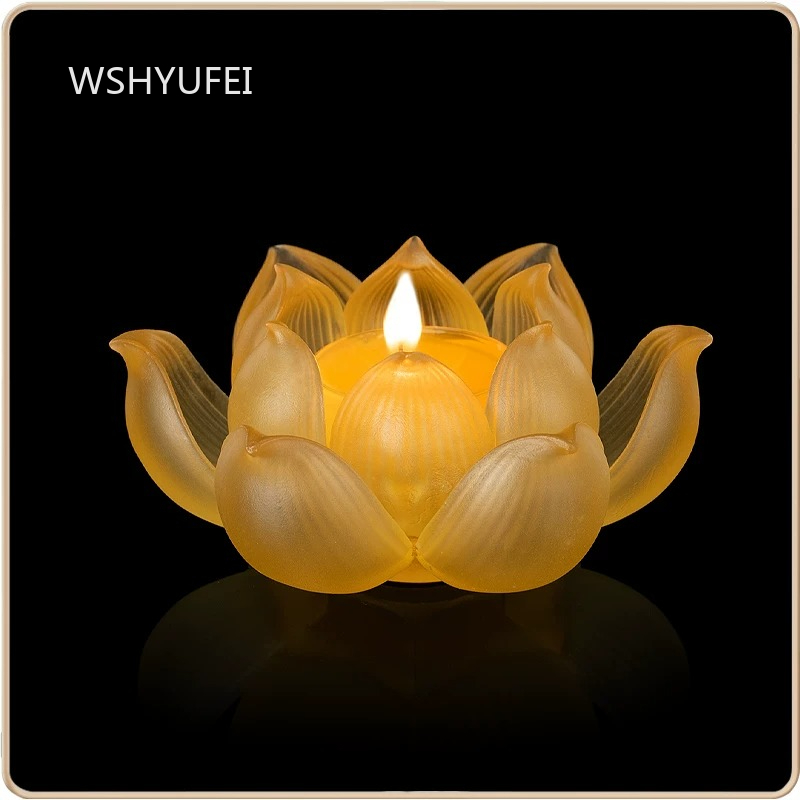 Glass Lotus Candlestick Househ - Candle Glass Supplies 评论和价格