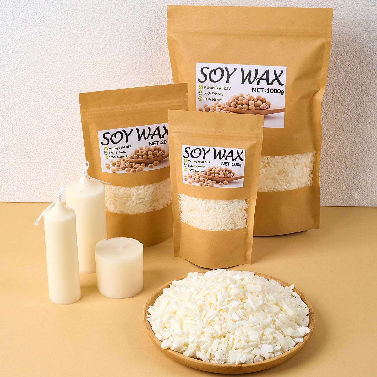 1 Pounds Pure White Soy Wax Fo - Candle Supplies In Bulk 评论和价格