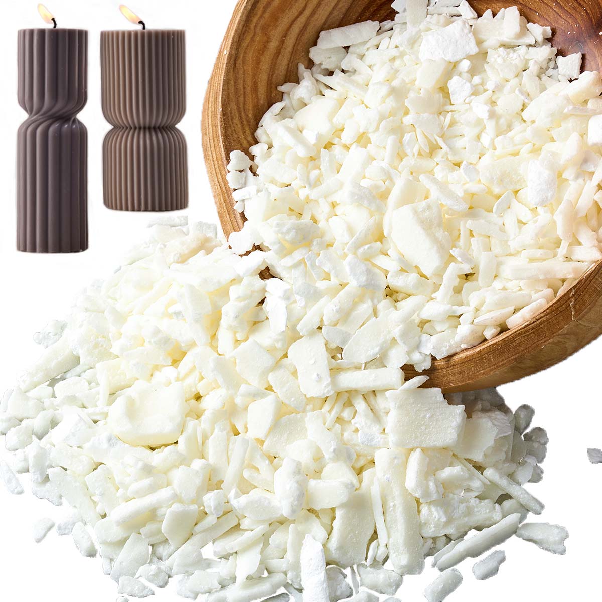 1 Pounds Pure White Soy Wax Fo - Candle Supplies In Bulk 评论和价格