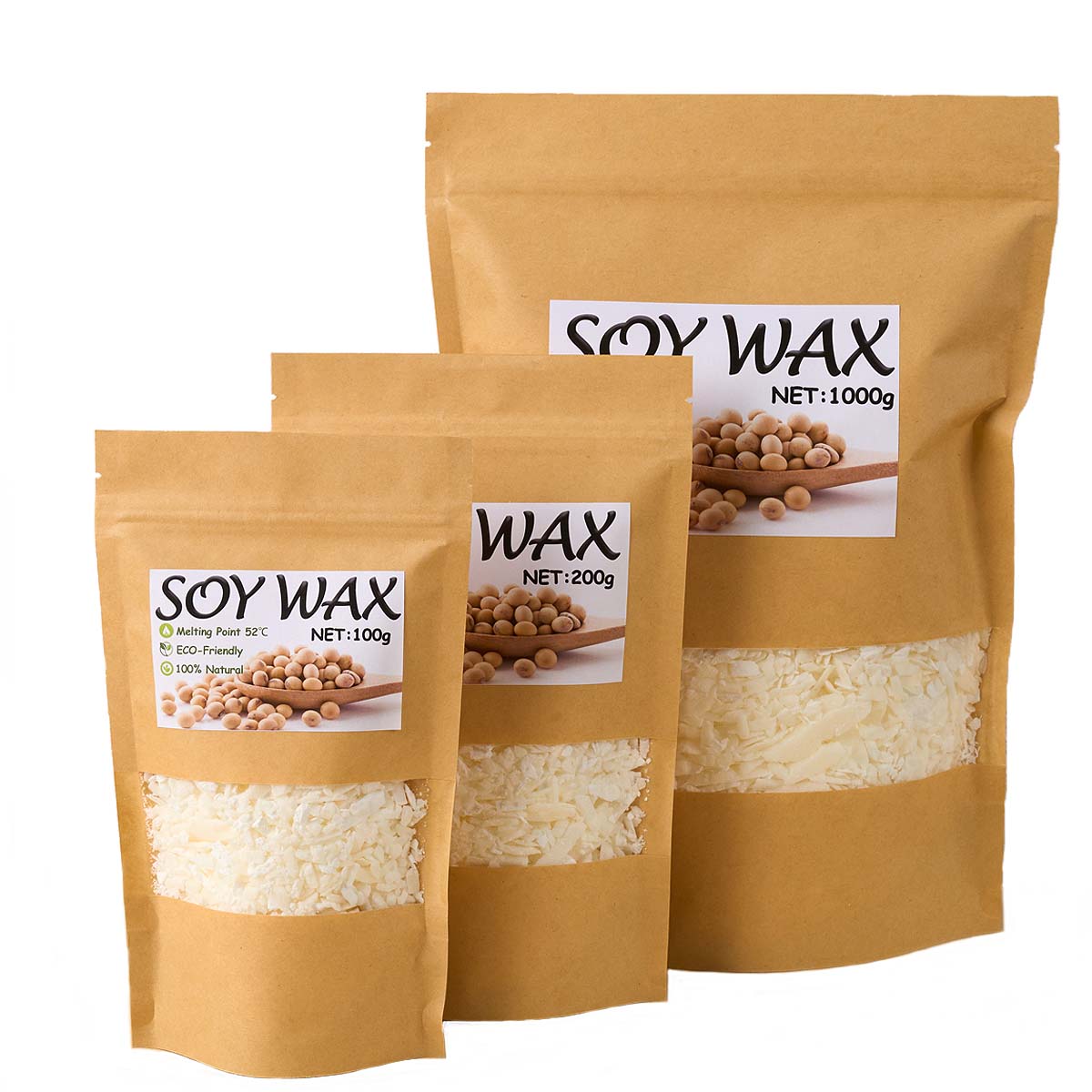 1 Pounds Pure White Soy Wax Fo - Candle Supplies In Bulk 评论和价格