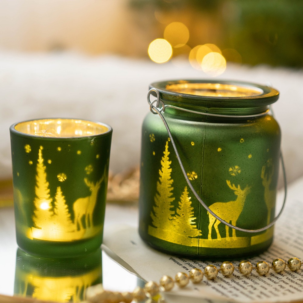 Christmas Electroplated Glass  - Candle Glass Supplies 评论和价格