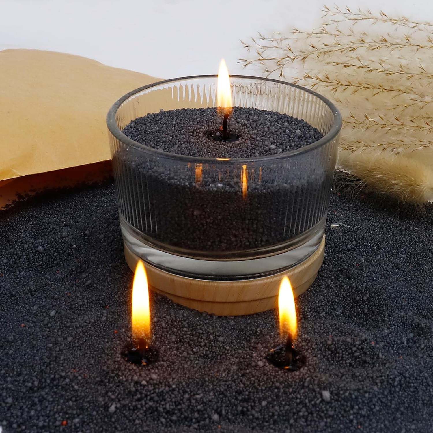 Black Candle Sand with Wick, 2 - Candle Supplies In Bulk 评论和价格