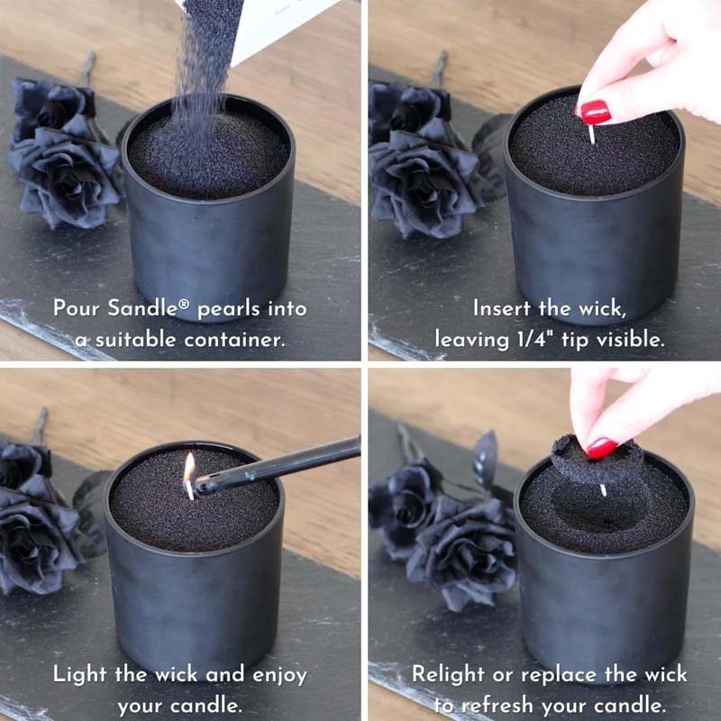 Black Candle Sand with Wick, 2 - Candle Supplies In Bulk 评论和价格