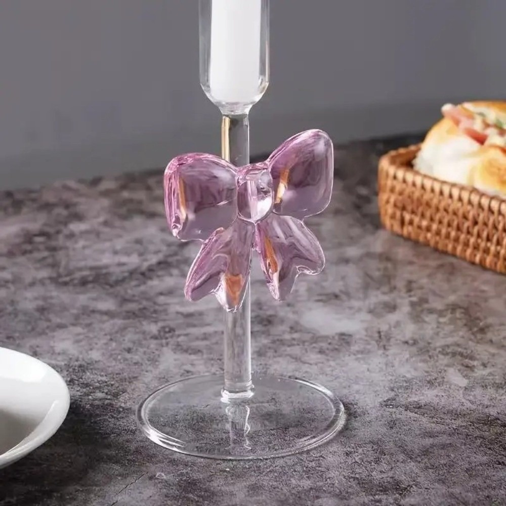 Clear Bow Candle Holder Tall G - Candle Glass Supplies 评论和价格