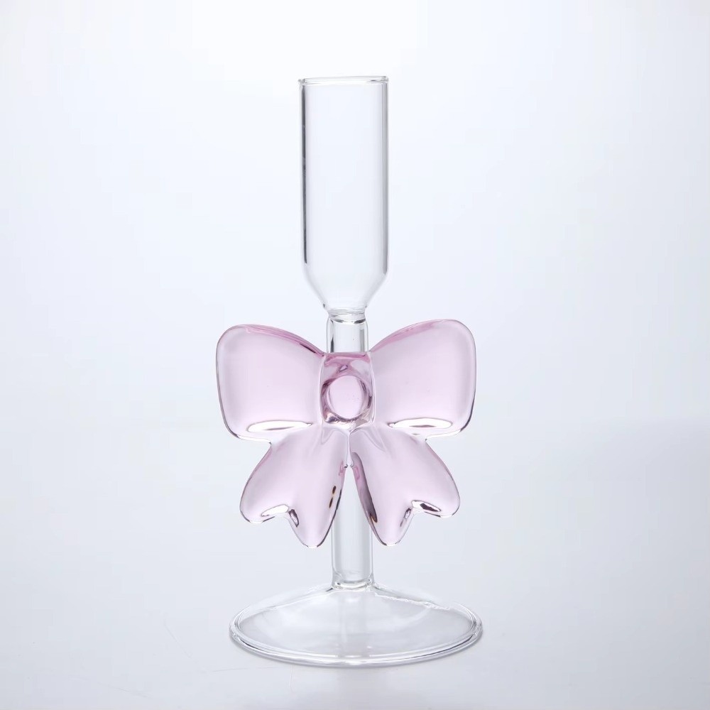 Clear Bow Candle Holder Tall G - Candle Glass Supplies 评论和价格