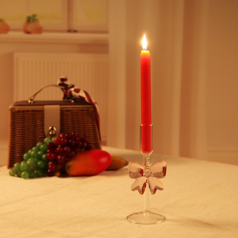 Clear Bow Candle Holder Tall G - Candle Glass Supplies 评论和价格